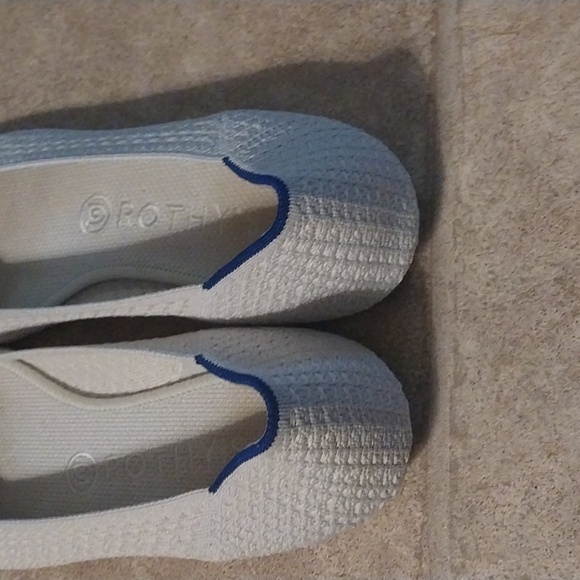 Rothy's The Point Diamond Twill Slip On Flats Size 9.5W Casual Canvas Ballet - Picture 5 of 8